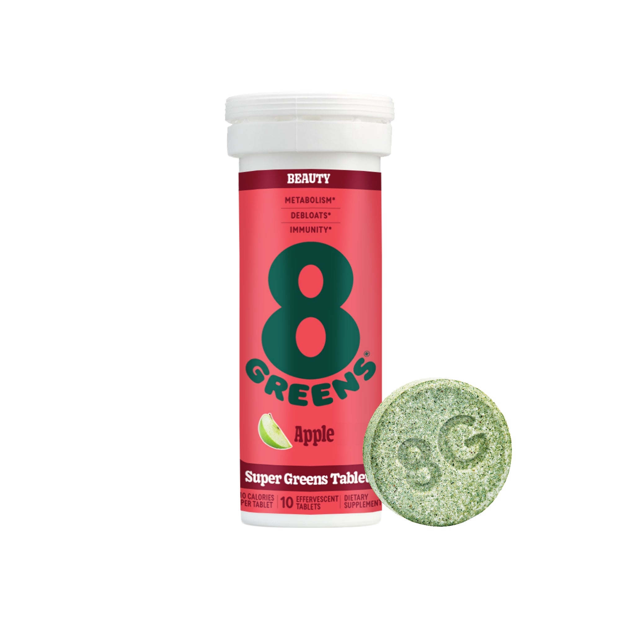 8Greens Super Greens Tablets package with tablet 
