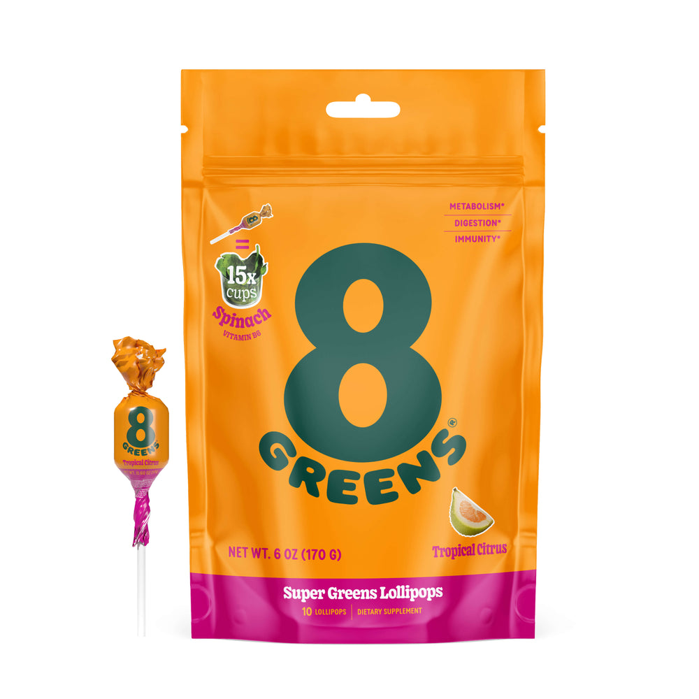 SUPER GREENS LOLLIPOPS-8GREENS