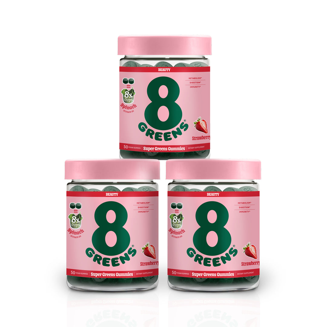 Super greens beauty gummies in flavor strawberry 3 pack