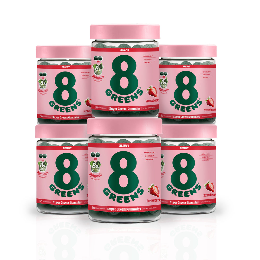 Super greens beauty gummies in flavor strawberry 6 pack