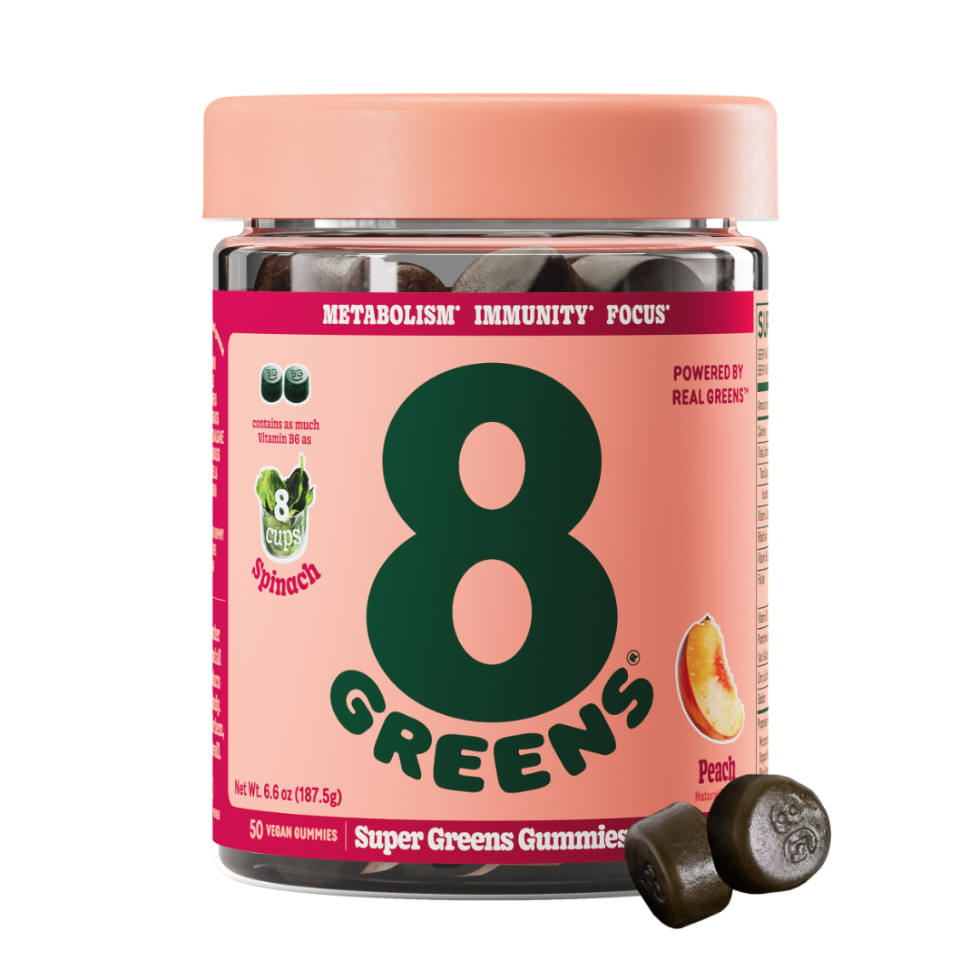 super greens gummies peach