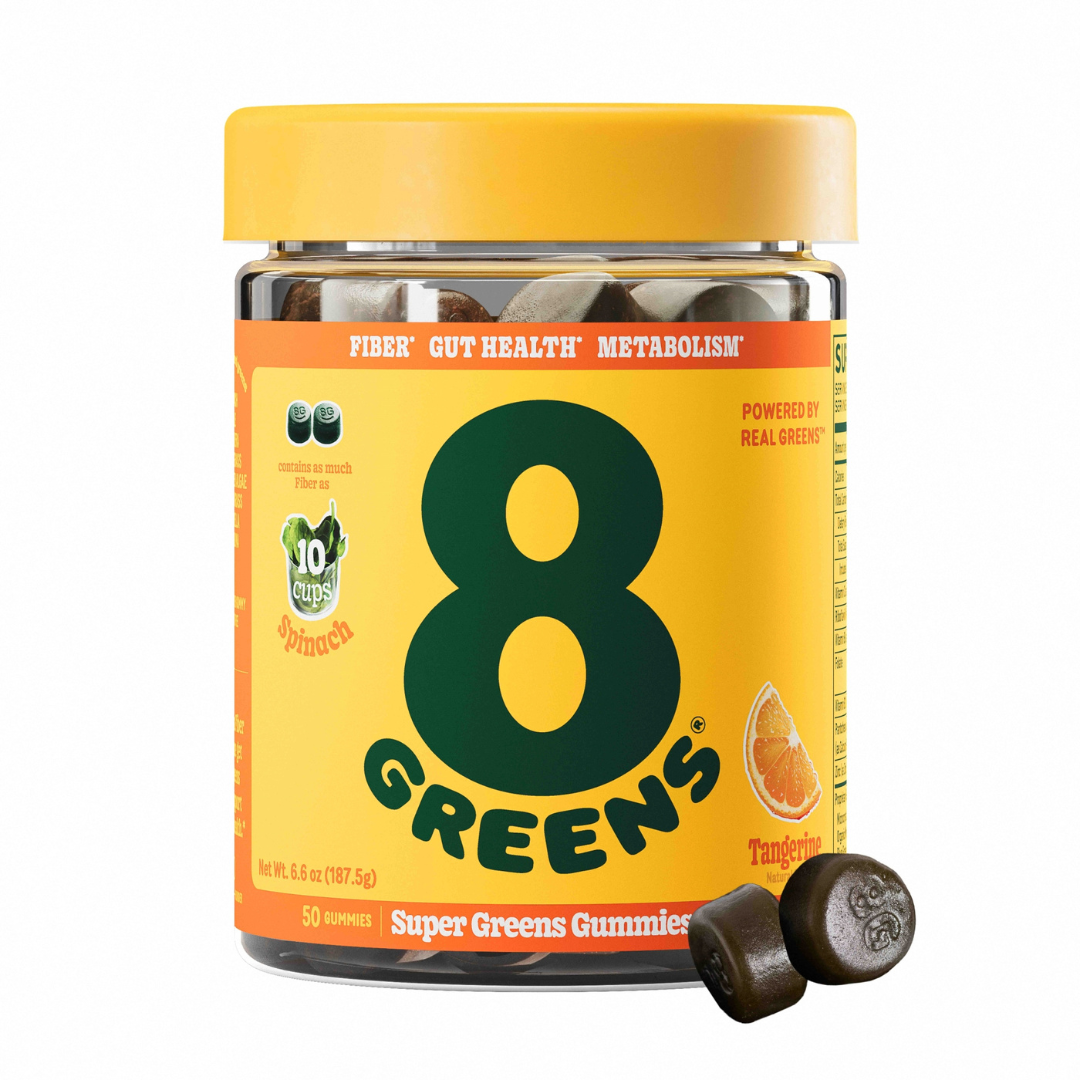 super greens gummies fiber tangerine